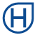 Hands blue droplet logo