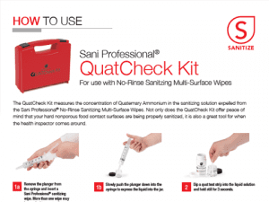How to Use: QuatCheck Kit, Measure Quaternary Ammonium (Poster)