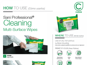 How to Use Sani Professional Cleaning Multi-Surface Wipes - Poster
