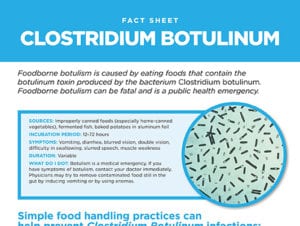 Clostridium Botulinum Fact Sheet (image)