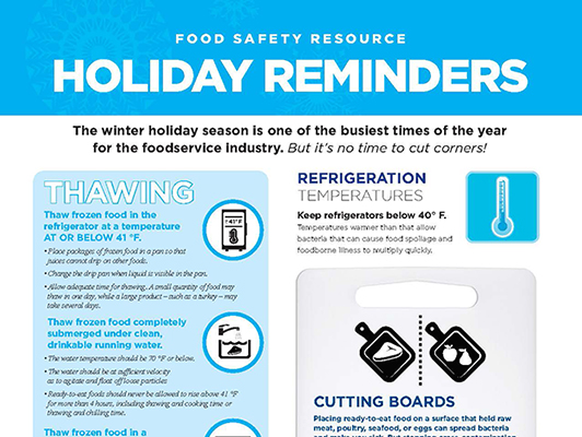 Critical Temperatures for Foodservice - Sani Professional. Infographic