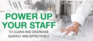 Power up your staff to clean and degrease quickly and effectively