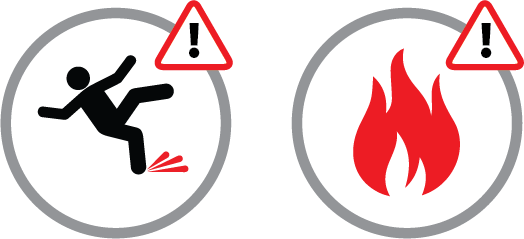 Slipping and Fire Hazard IconsHazard Icons-Ultimate Guide to Clean Grease on Any Surface