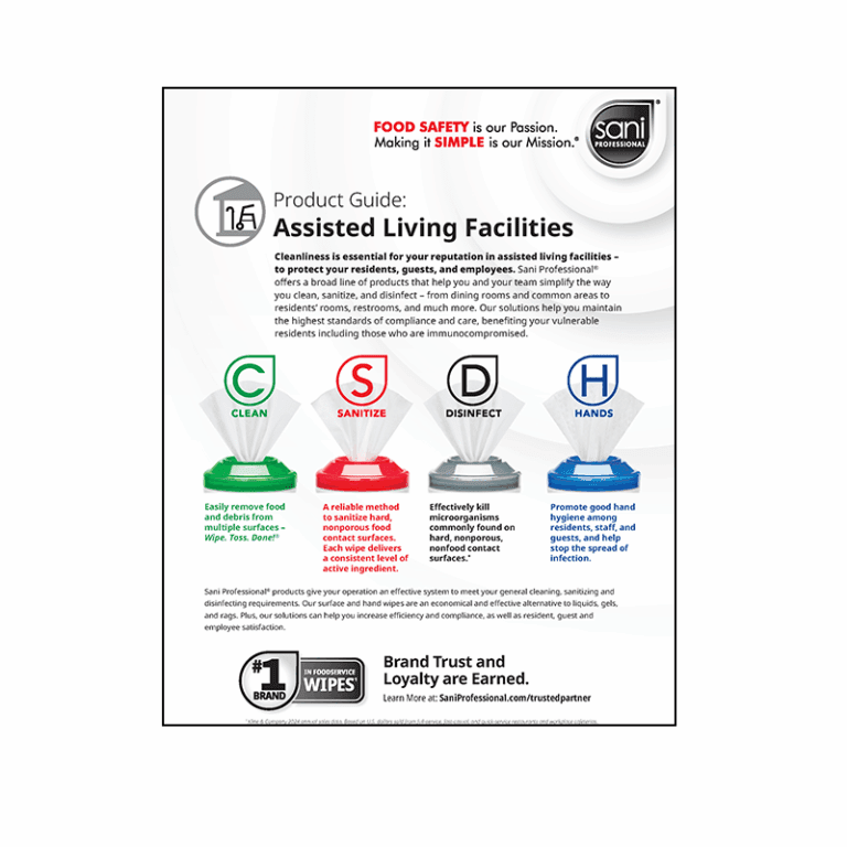 senior living food safety product guide
