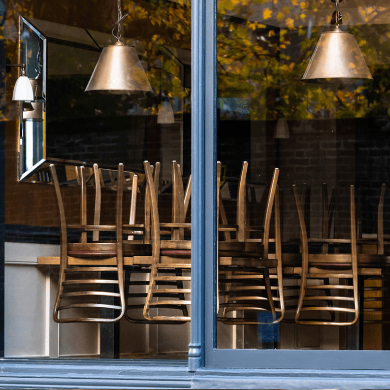 view into empry restaurant. Food Safety Was Slipping in the U.S. Then Came Mass Layoffs (TIME Magazine)